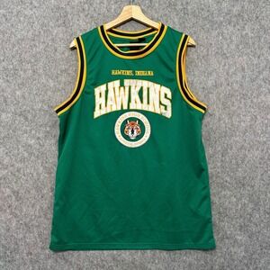 Stranger Things Hawkins Indiana High School Basketball Jersey Mens L Tiger